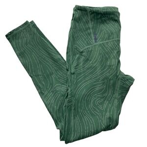 Fanka Speed Light Leggings Womens Medium Green Lift N Curve Activewear Gorpcore